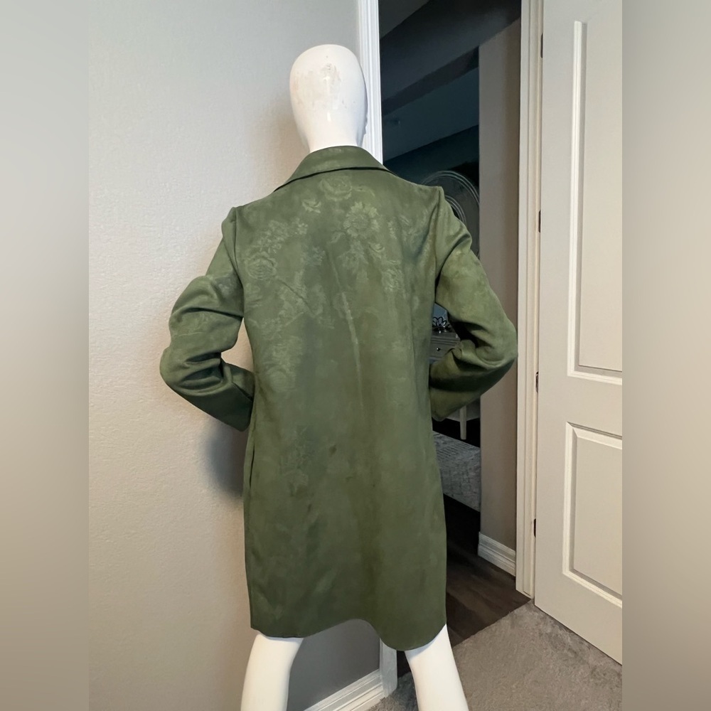 T Tahari Faux Leather Coat Size M - Picture 5 of 12